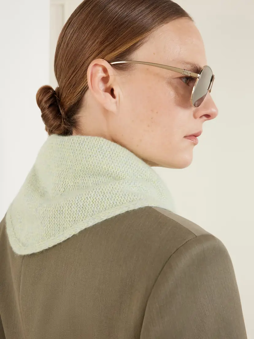 Miu Miu Eyewear Aviator-style Gold-tone Sunglasses | Thumbnail 5