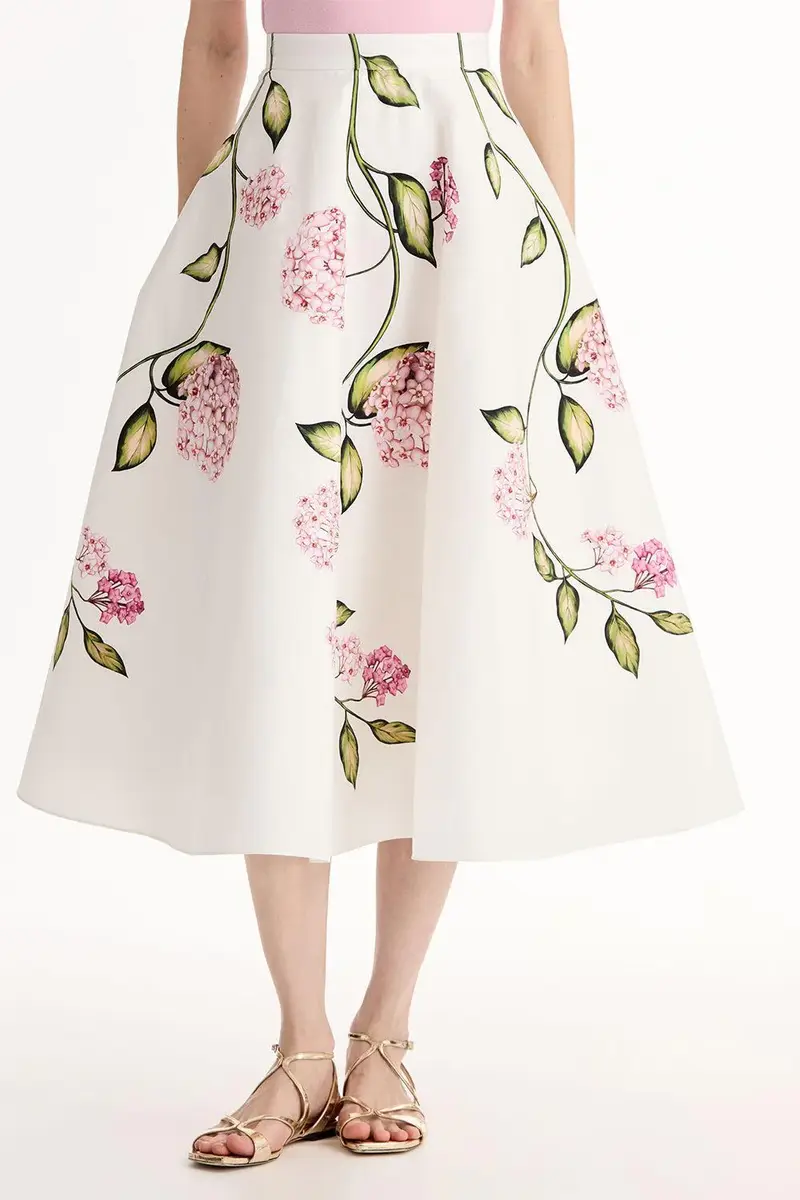 Oscar de la Renta Porcelain Flowers Skirt | Thumbnail 5 Oscar de la Renta Porcelain Flowers Skirt | Thumbnail 5