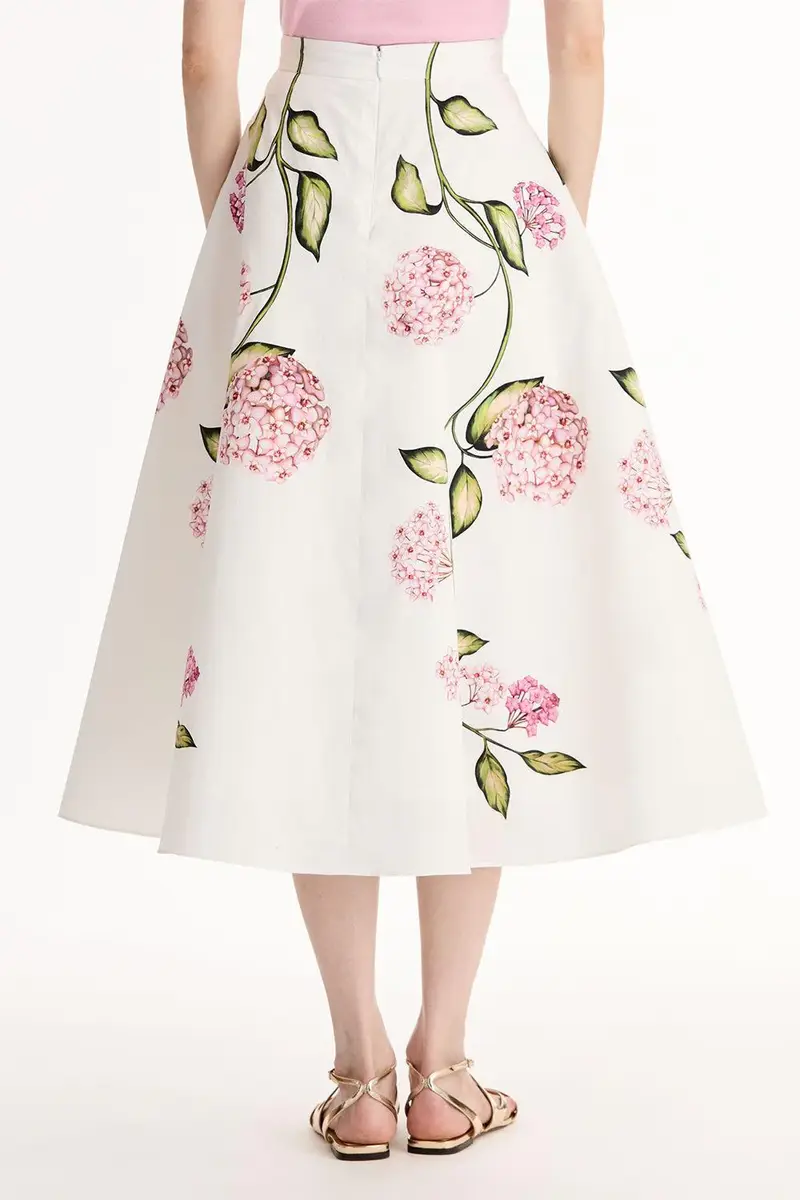 Oscar de la Renta Porcelain Flowers Skirt | Thumbnail 6 Oscar de la Renta Porcelain Flowers Skirt | Thumbnail 6