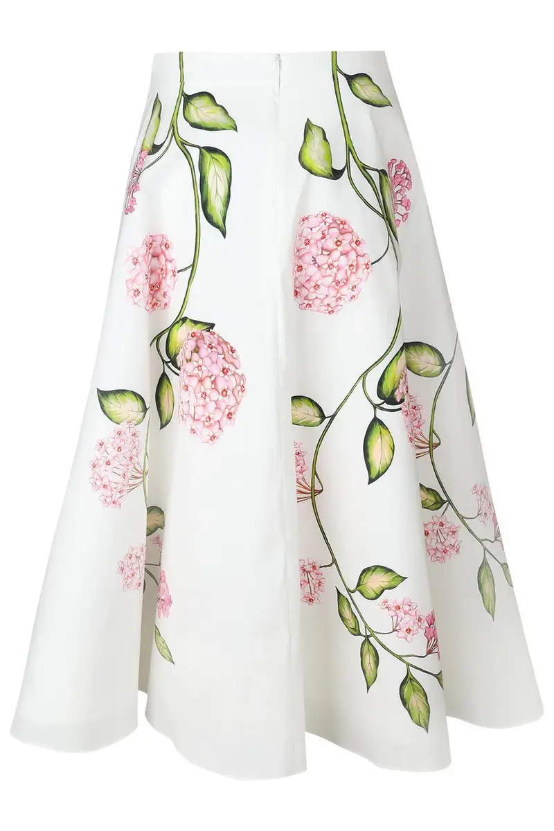 Oscar de la Renta Porcelain Flowers Skirt | Thumbnail 7 Oscar de la Renta Porcelain Flowers Skirt | Thumbnail 7