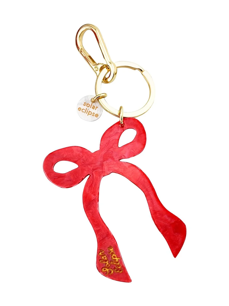 Hand-Painted Coquette Bow Bag Charm + Keychain Hand-Painted Coquette Bow Bag Charm + Keychain