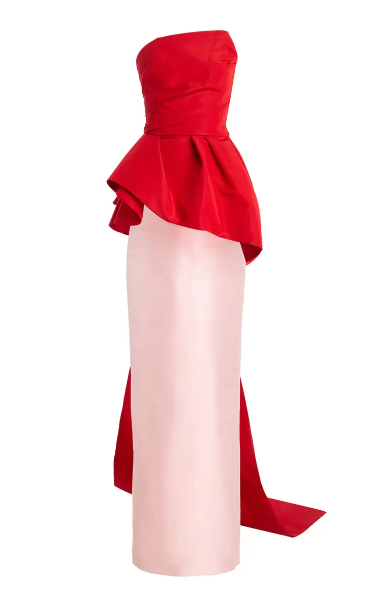 MONIQUE LHUILLIER Faille and Mikado Skirt Set