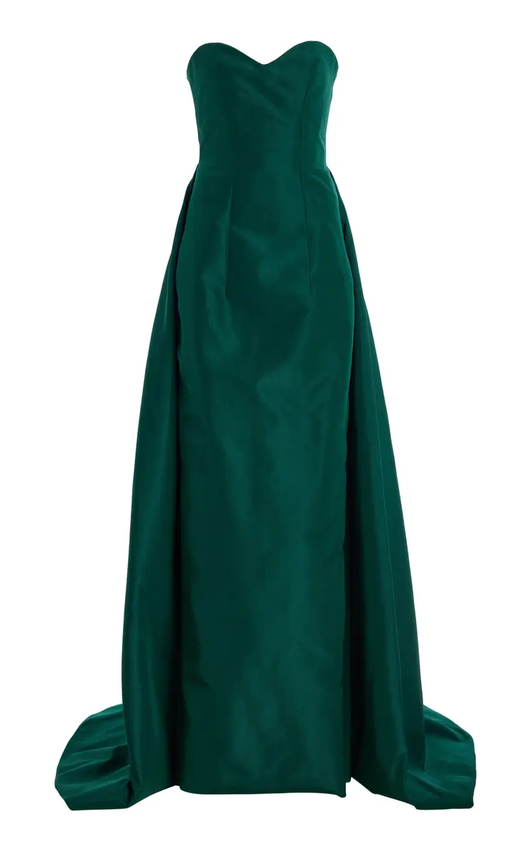 MONIQUE LHUILLIER Strapless Gown with Full Train
