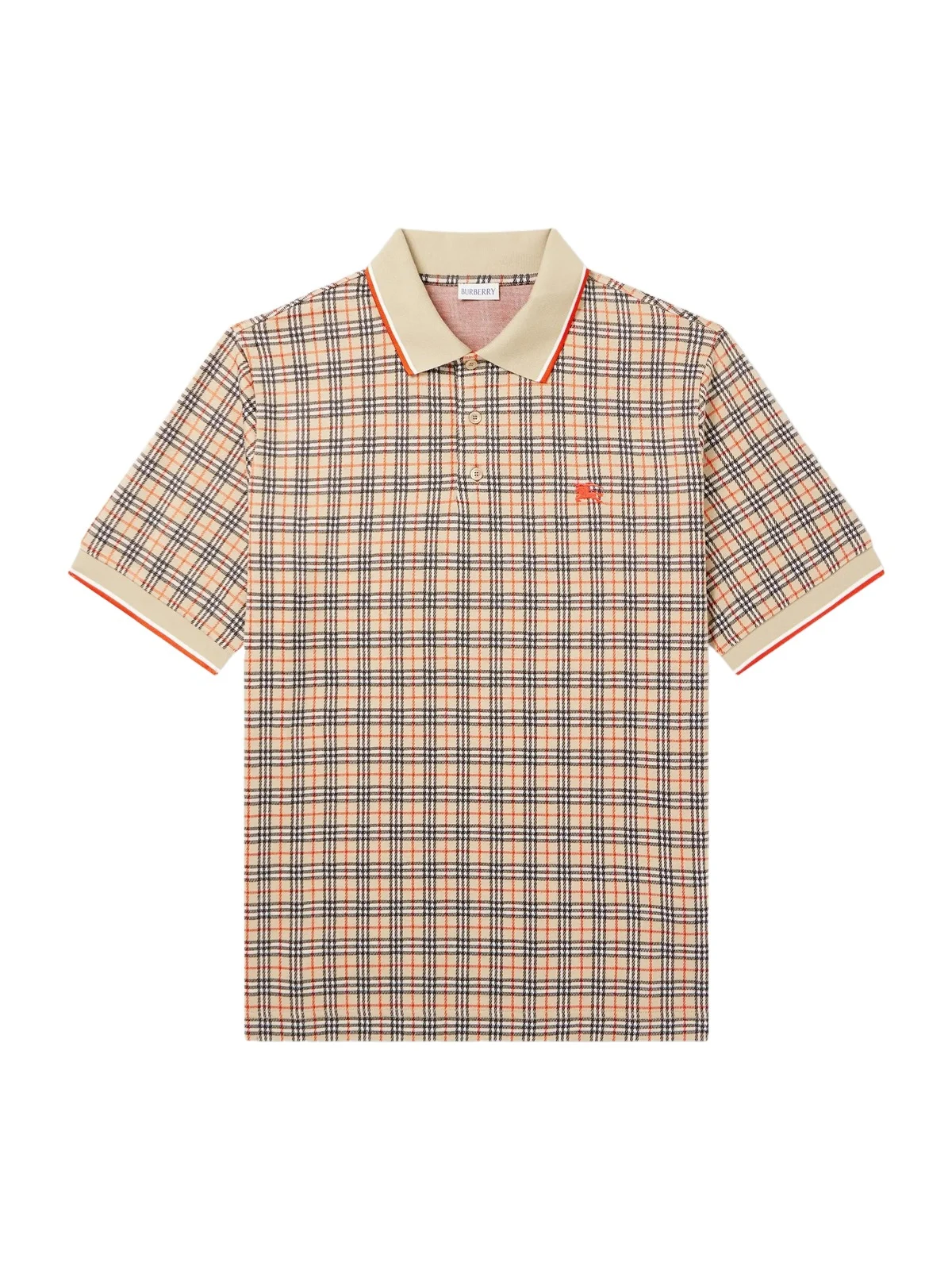 Logo-Embroidered Checked Jacquard Polo Shirt - Men Logo-Embroidered Checked Jacquard Polo Shirt - Men
