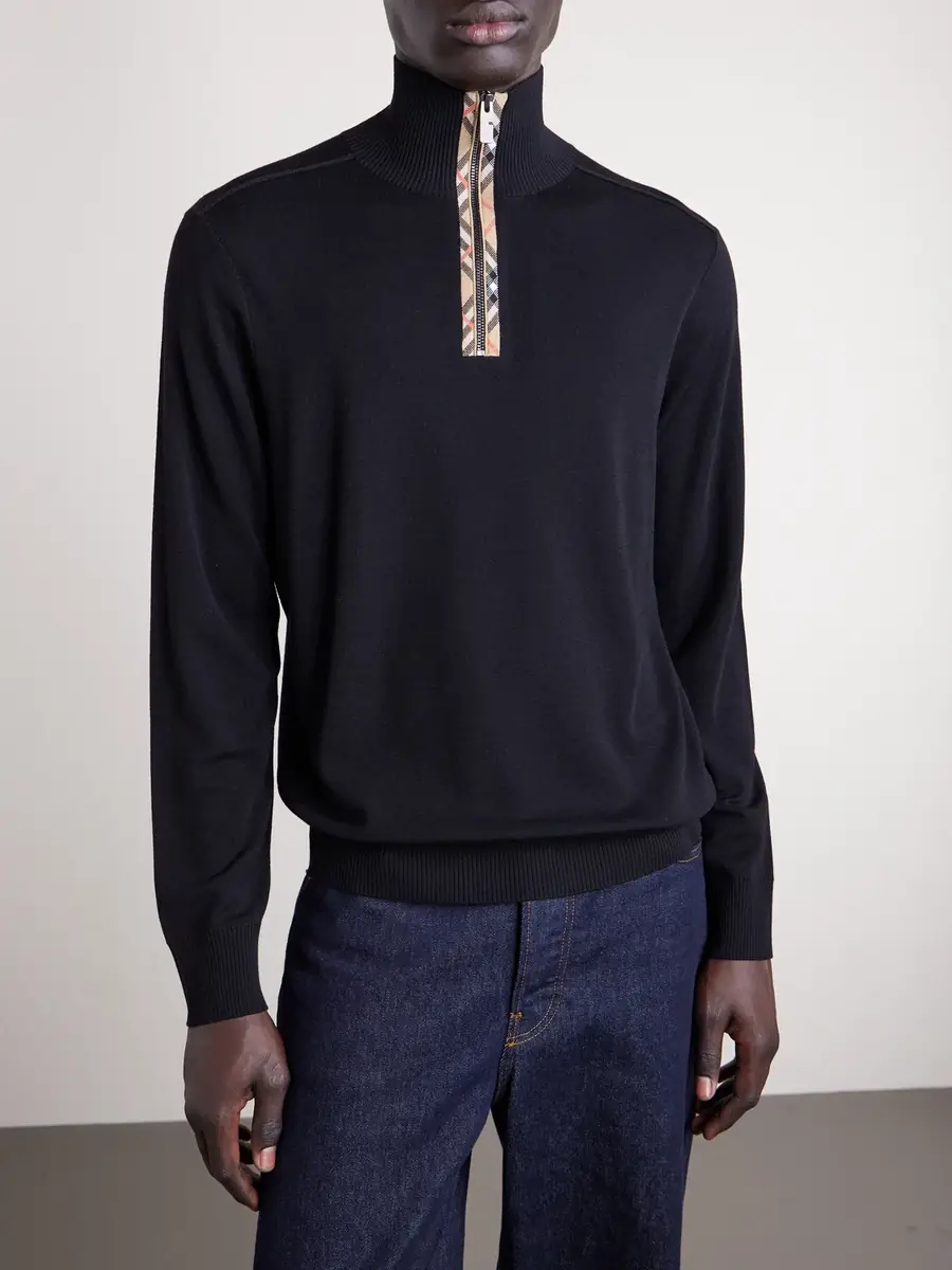 Burberry Wool Half-Zip Sweater - Men | Thumbnail 3