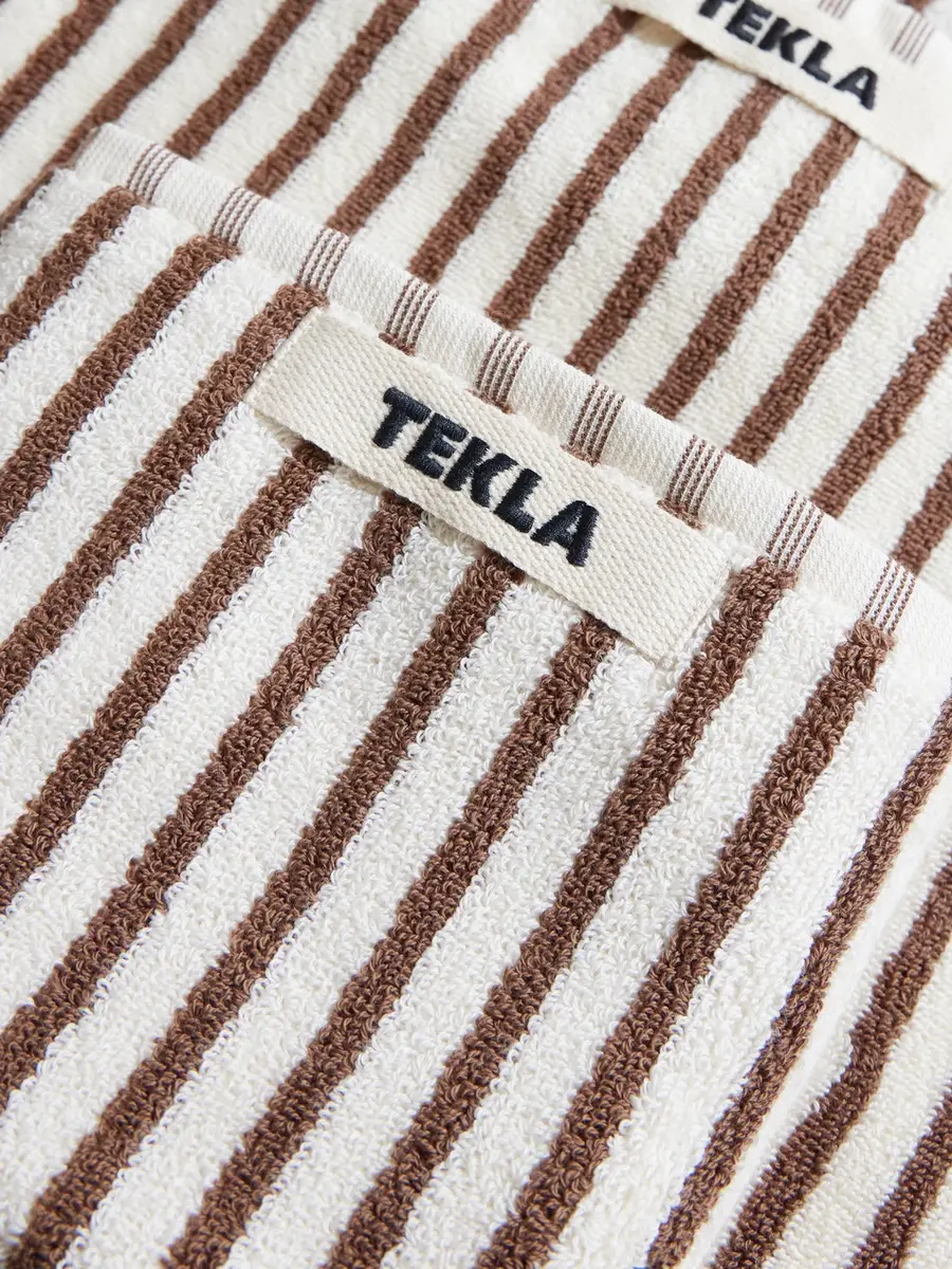 Tekla Set of Three Logo-Appliquéd Striped Organic Cotton-Terry Towels - Men | Thumbnail 3 Tekla Set of Three Logo-Appliquéd Striped Organic Cotton-Terry Towels - Men | Thumbnail 3