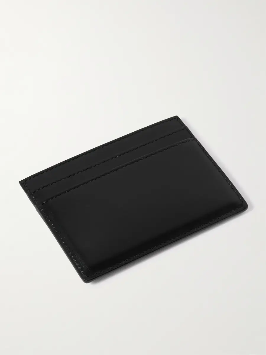 Saint Laurent Tiny Cassandre Logo-Appliquéd Leather Cardholder - Men | Thumbnail 2 Saint Laurent Tiny Cassandre Logo-Appliquéd Leather Cardholder - Men | Thumbnail 2