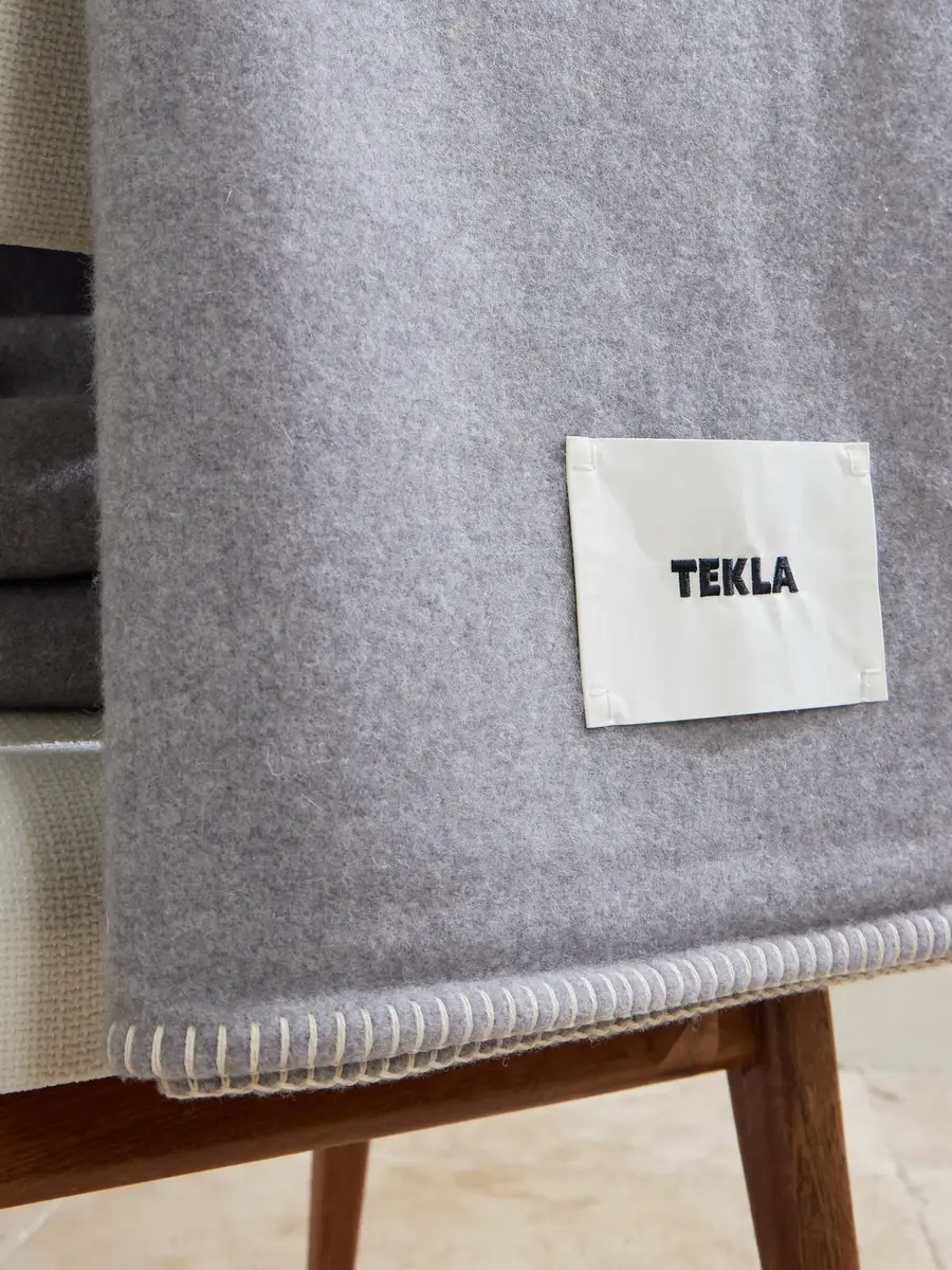 Tekla Logo-Appliquéd Wool Blanket - Men | Thumbnail 3 Tekla Logo-Appliquéd Wool Blanket - Men | Thumbnail 3