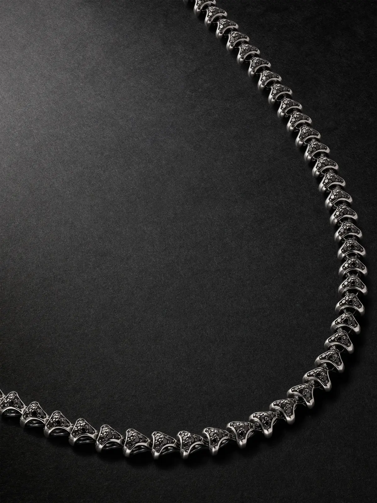 Armory Sterling Silver Diamond Necklace - Men Armory Sterling Silver Diamond Necklace - Men