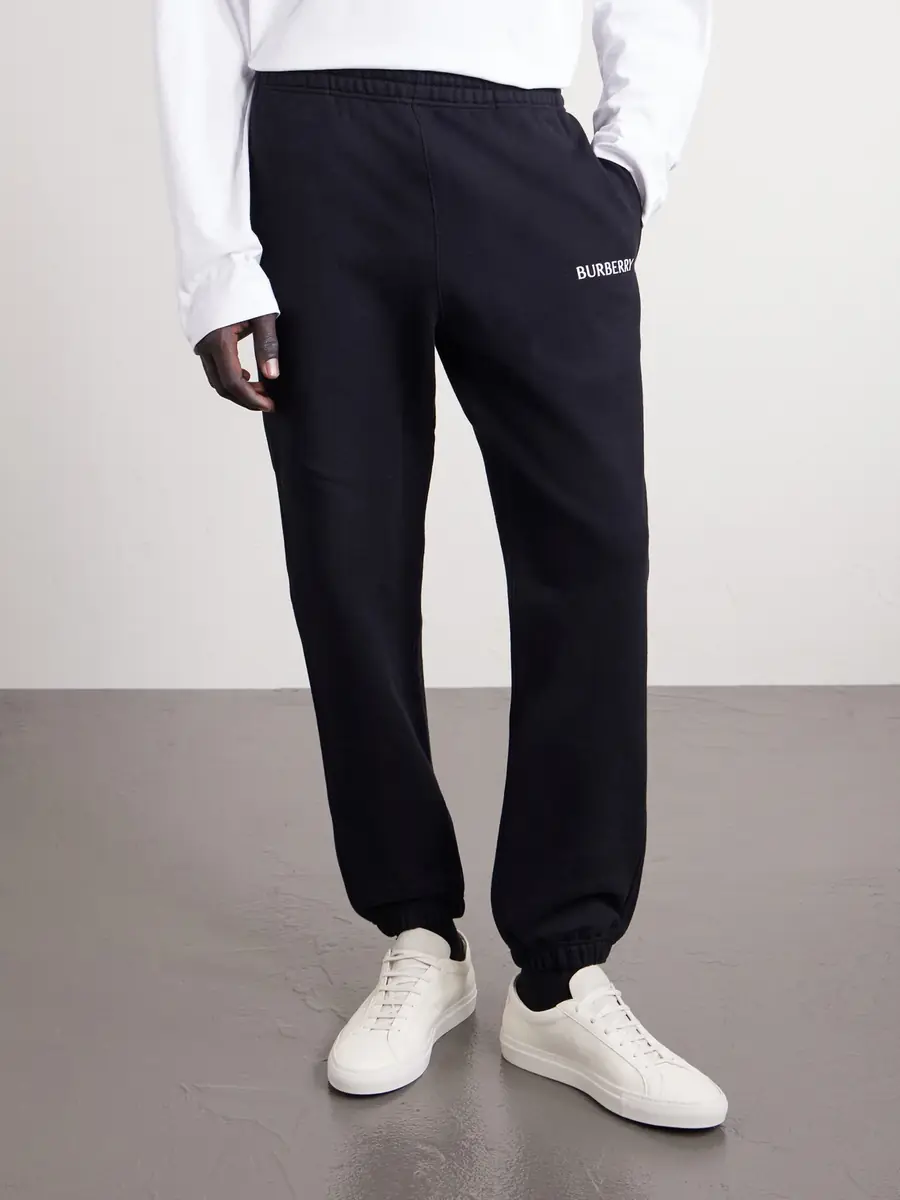 Burberry Tapered Logo-Print Cotton-Jersey Sweatpants - Men | Thumbnail 3 Burberry Tapered Logo-Print Cotton-Jersey Sweatpants - Men | Thumbnail 3