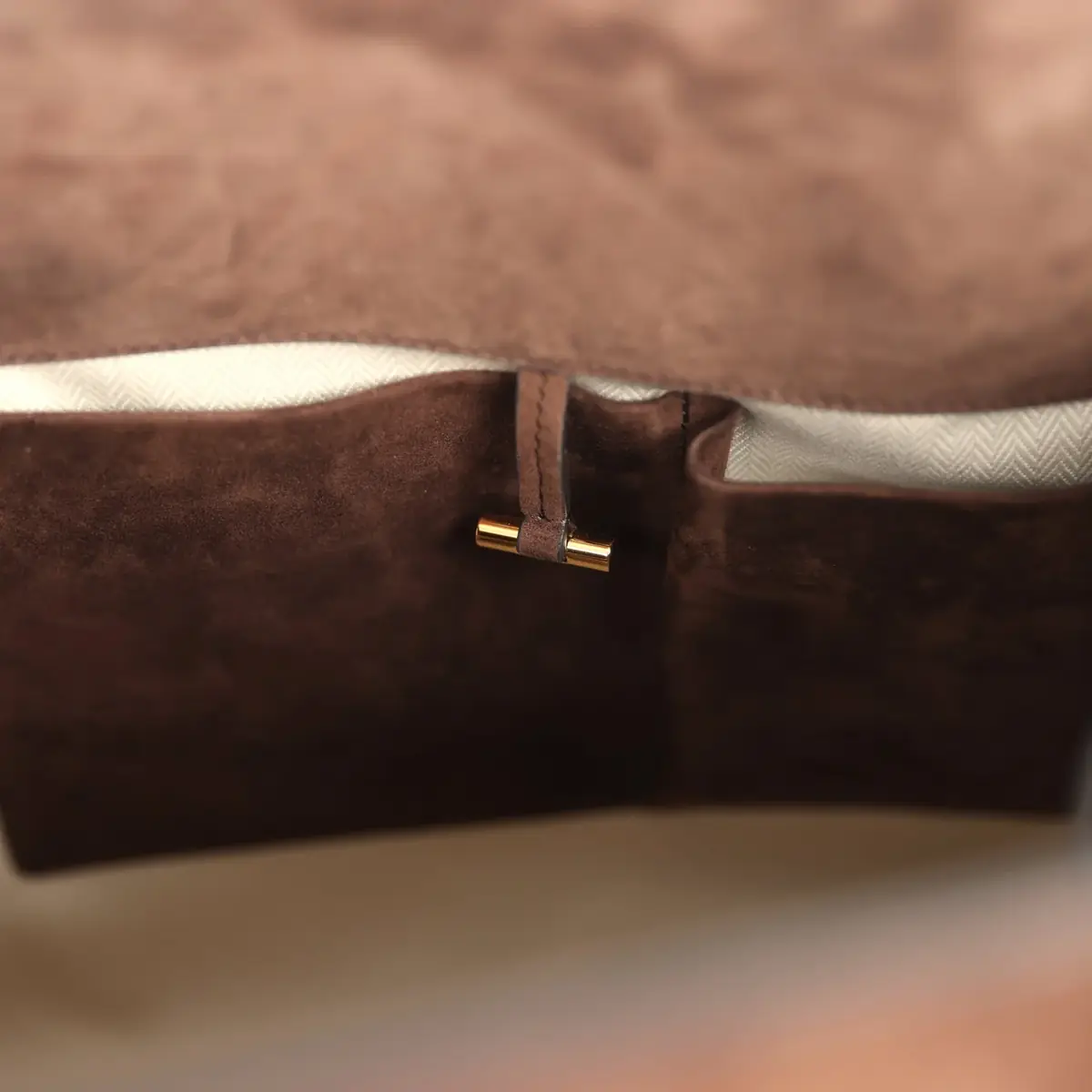 The Row The Row Soft Margaux 17 Bag Mocha Suede Gold Hardware | Thumbnail 12 The Row The Row Soft Margaux 17 Bag Mocha Suede Gold Hardware | Thumbnail 12