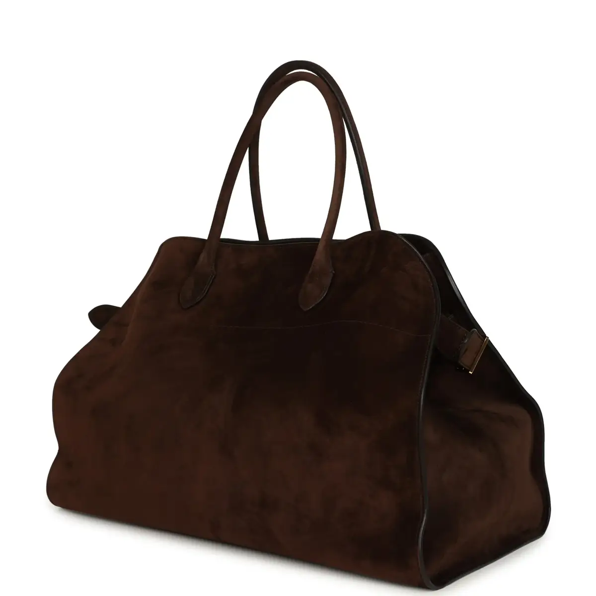 The Row The Row Soft Margaux 17 Bag Mocha Suede Gold Hardware | Thumbnail 3 The Row The Row Soft Margaux 17 Bag Mocha Suede Gold Hardware | Thumbnail 3
