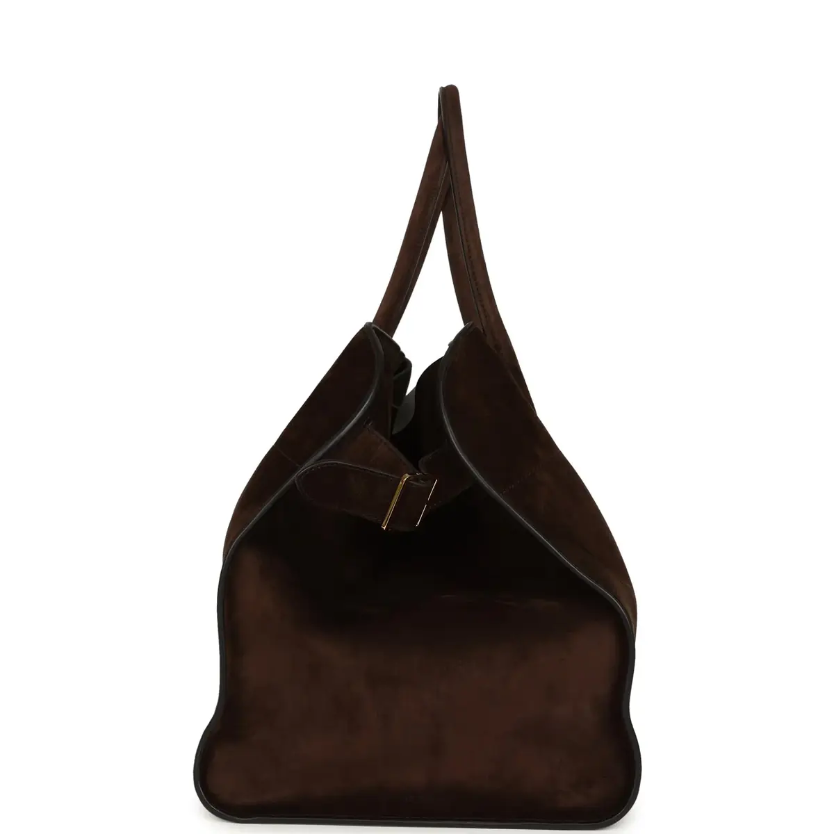 The Row The Row Soft Margaux 17 Bag Mocha Suede Gold Hardware | Thumbnail 4 The Row The Row Soft Margaux 17 Bag Mocha Suede Gold Hardware | Thumbnail 4