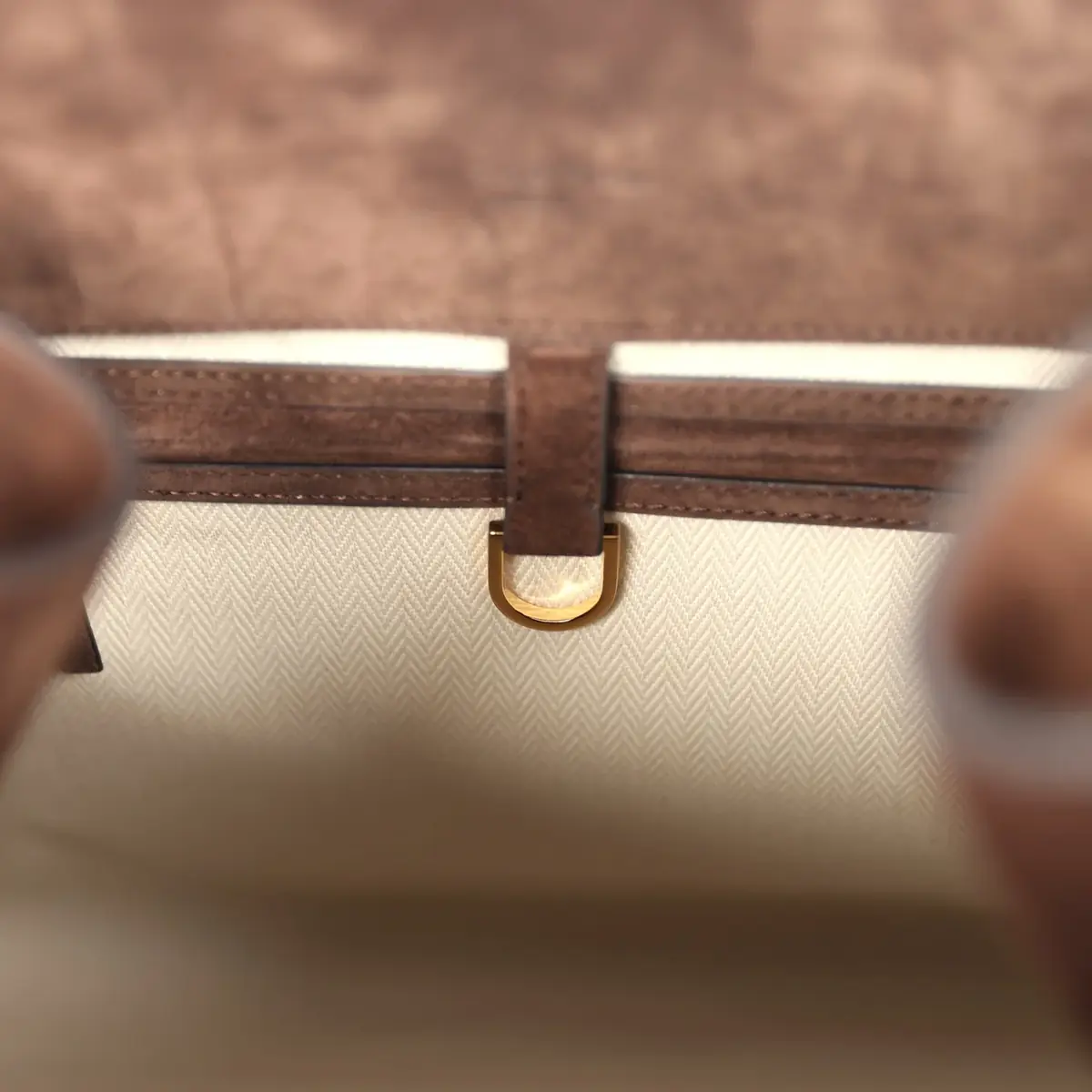 The Row The Row Soft Margaux 17 Bag Mocha Suede Gold Hardware | Thumbnail 10 The Row The Row Soft Margaux 17 Bag Mocha Suede Gold Hardware | Thumbnail 10