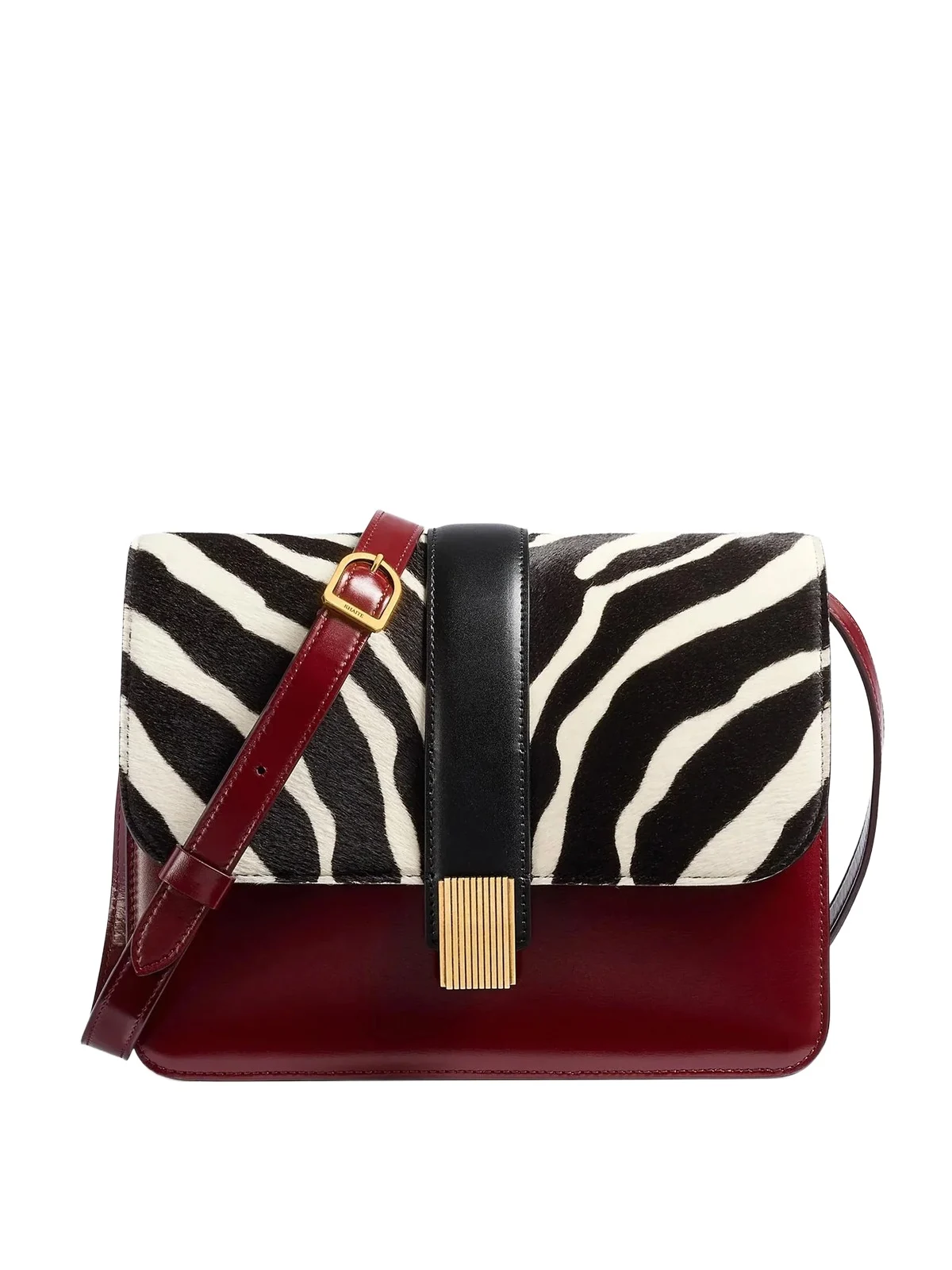 Blake Zebra Haircalf Contrast Crossbody Bag
