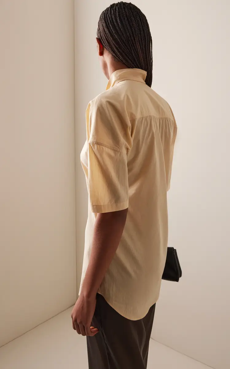 Lemaire Tie-Neck Cotton Muslin Shirt | Thumbnail 4 Lemaire Tie-Neck Cotton Muslin Shirt | Thumbnail 4