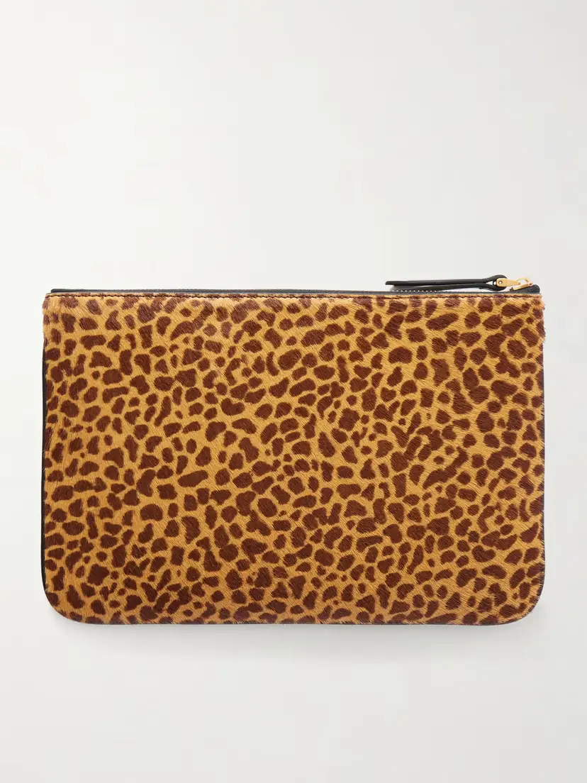 Valentino Garavani Viva Superstar Medium Leather-trimmed Leopard-print Calf Hair Clutch | Thumbnail 4 Valentino Garavani Viva Superstar Medium Leather-trimmed Leopard-print Calf Hair Clutch | Thumbnail 4