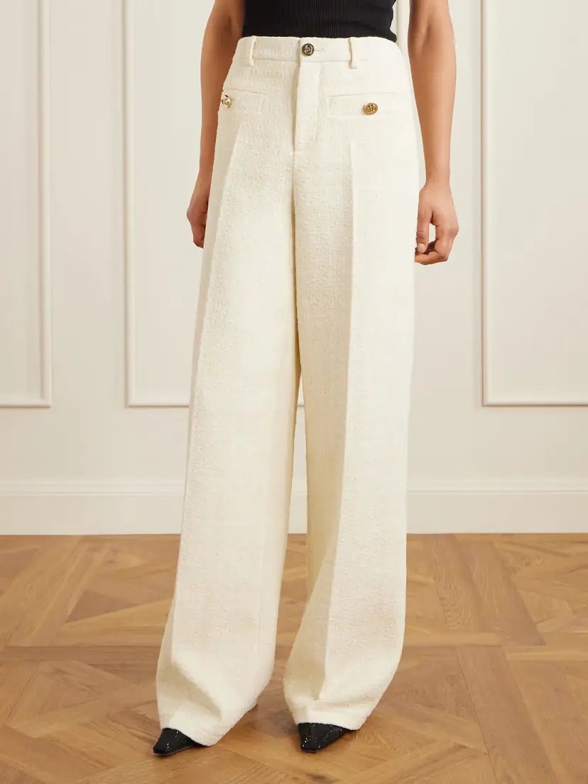 Gucci Wide-leg Cotton-tweed Pants | Thumbnail 3 Gucci Wide-leg Cotton-tweed Pants | Thumbnail 3