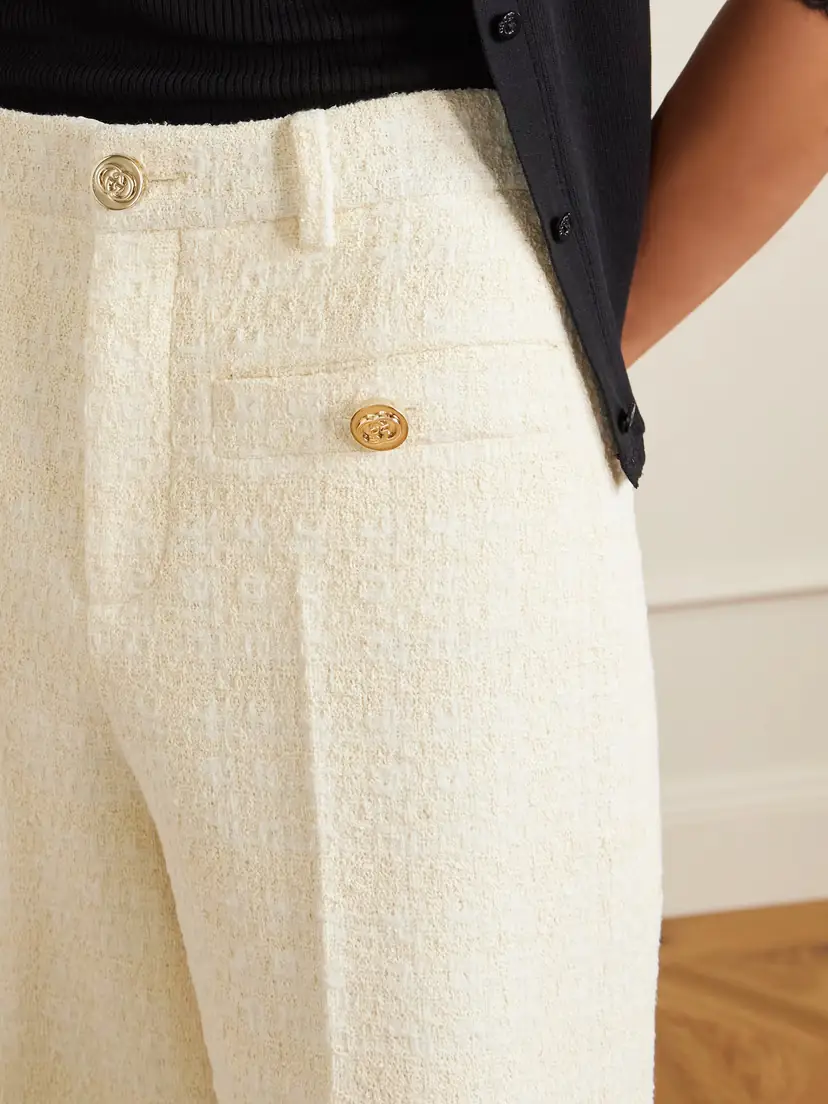 Gucci Wide-leg Cotton-tweed Pants | Thumbnail 5 Gucci Wide-leg Cotton-tweed Pants | Thumbnail 5