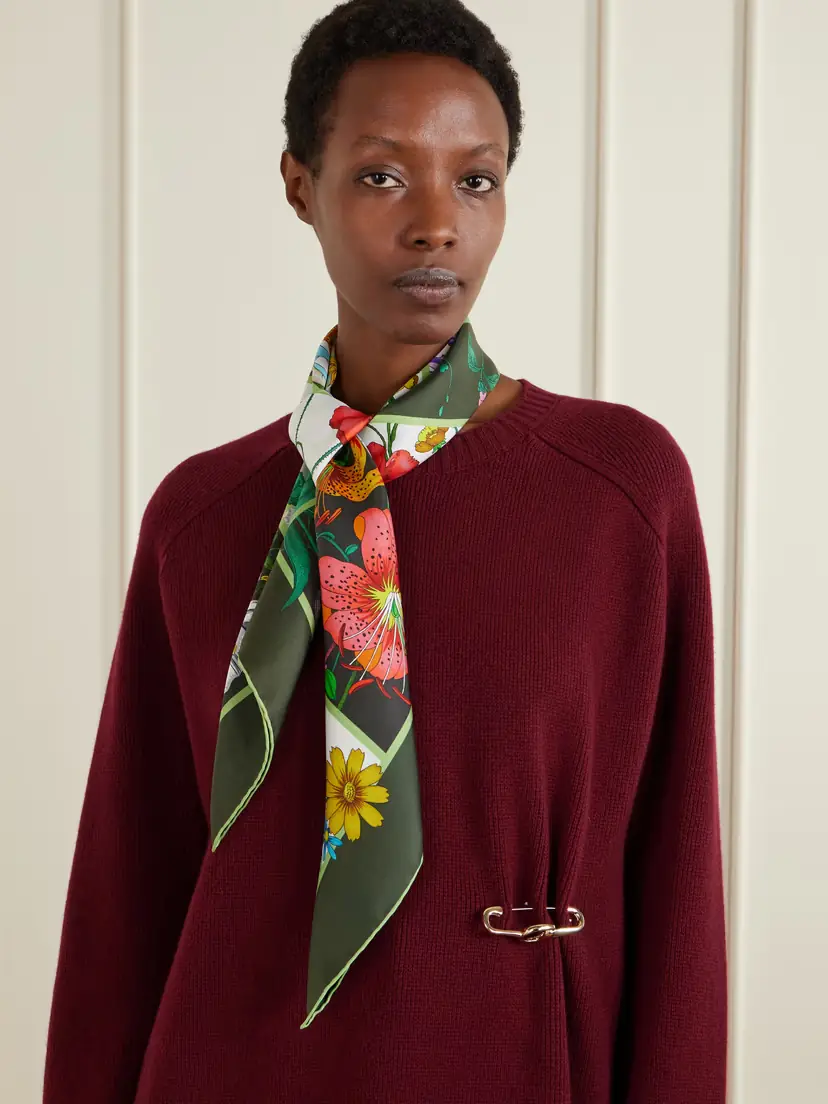 Gucci Printed Silk-twill Scarf | Thumbnail 2