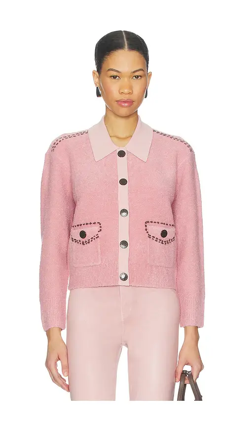 L'Agence Poetry Stitch Crop Cardigan