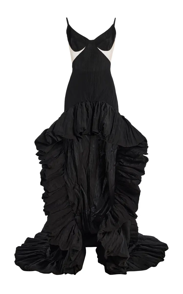 David Koma Ruffled Taffeta Gown | Thumbnail 2 David Koma Ruffled Taffeta Gown | Thumbnail 2