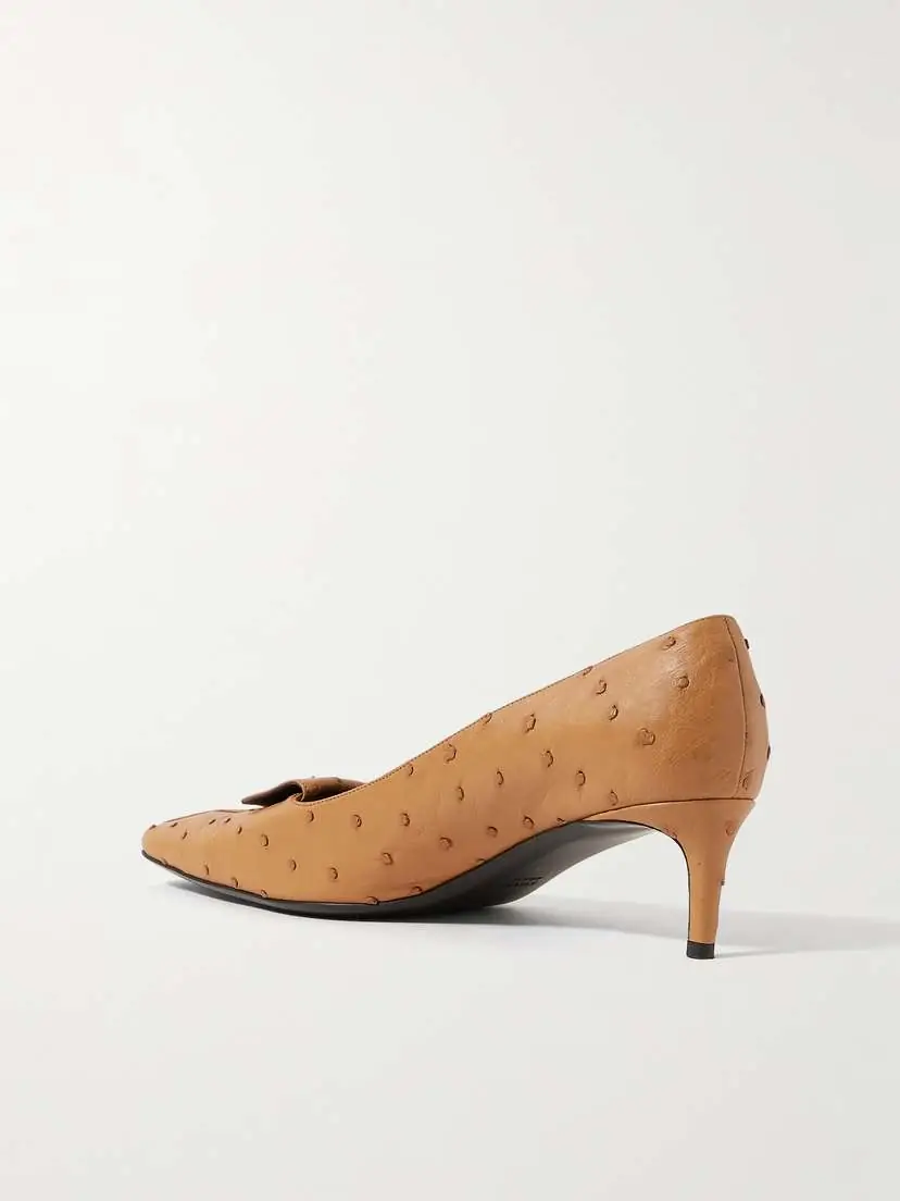 Khaite Celia Pocket Buckled Ostrich Pumps | Thumbnail 3 Khaite Celia Pocket Buckled Ostrich Pumps | Thumbnail 3