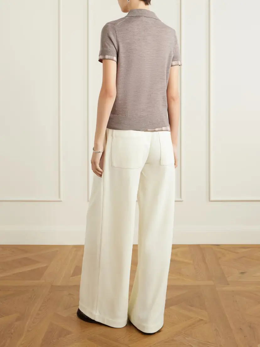 Acne Studios Layered Checked Wool Polo Shirt | Thumbnail 4