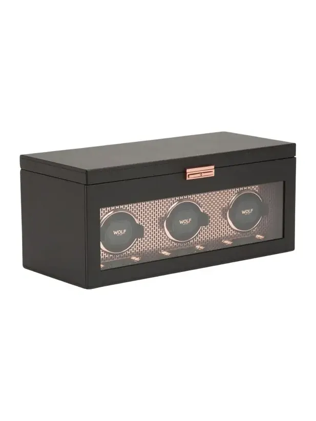 Wolf Axis Triple Watch Winder with Storage