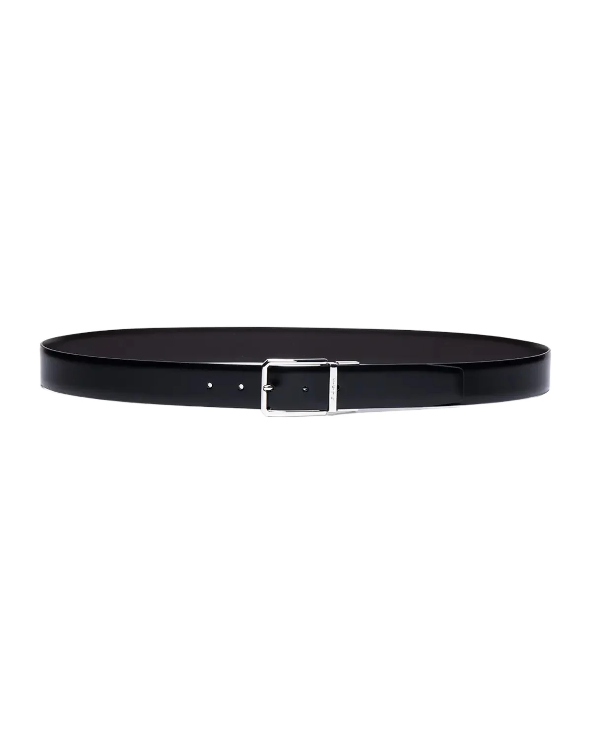 Santoni Men's Smooth Leather Reversible Belt