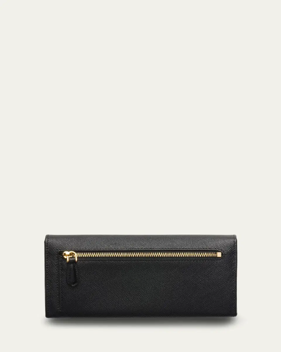 Prada Bifold Flap Leather Long Wallet | Thumbnail 3 Prada Bifold Flap Leather Long Wallet | Thumbnail 3