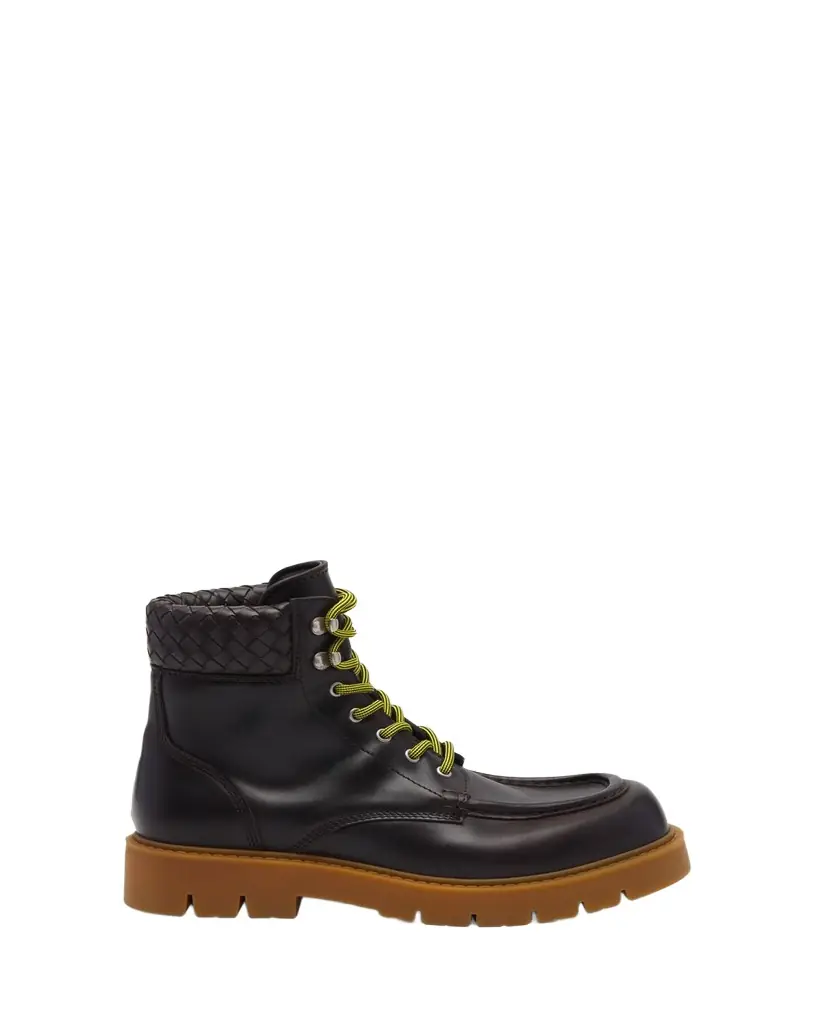 Bottega Veneta Men's Haddock Leather Lace-Up Boots | Image 1 Bottega Veneta Men's Haddock Leather Lace-Up Boots | Image 1