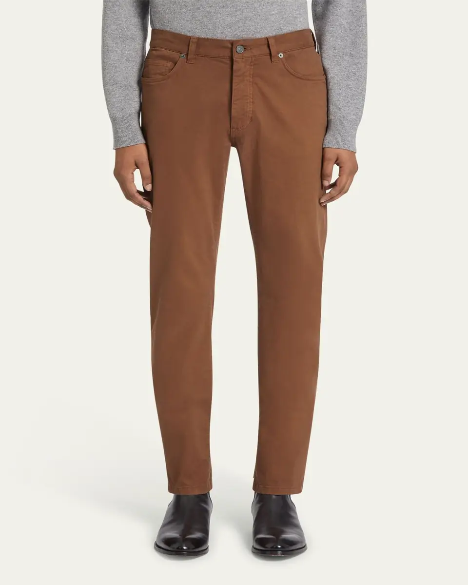 ZEGNA Men's City Fit Stretch Gabardine 5-Pocket Pants | Thumbnail 3 ZEGNA Men's City Fit Stretch Gabardine 5-Pocket Pants | Thumbnail 3