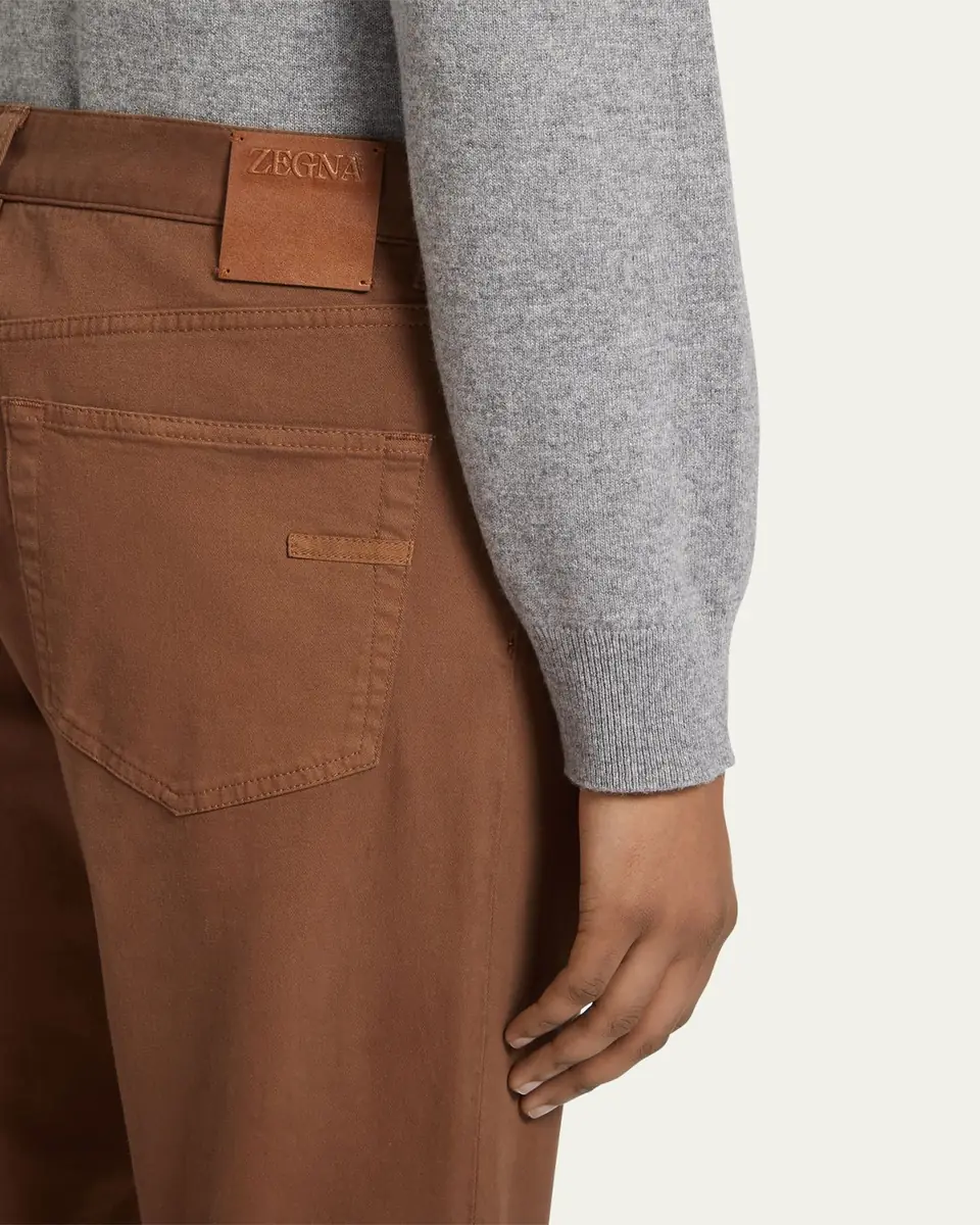 ZEGNA Men's City Fit Stretch Gabardine 5-Pocket Pants | Thumbnail 4 ZEGNA Men's City Fit Stretch Gabardine 5-Pocket Pants | Thumbnail 4