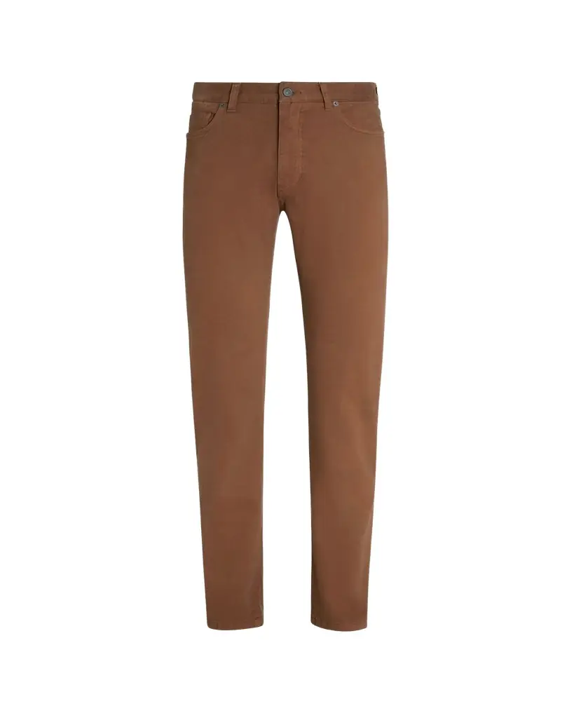 ZEGNA Men's City Fit Stretch Gabardine 5-Pocket Pants | Image 1 ZEGNA Men's City Fit Stretch Gabardine 5-Pocket Pants | Image 1