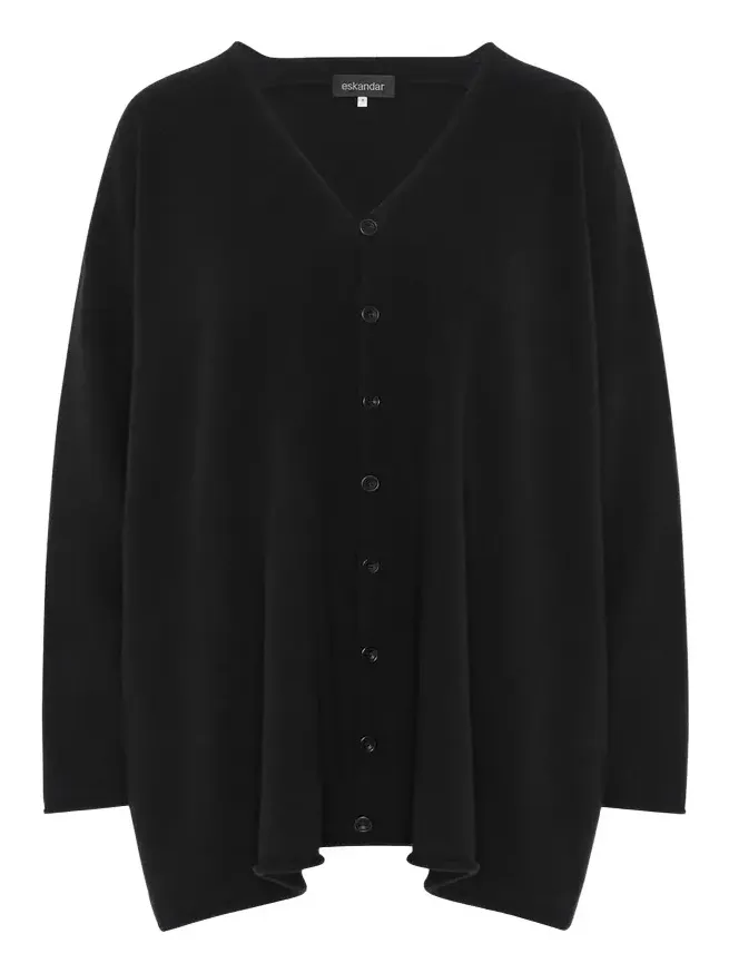 A-Line V Neck Cashmere Cardigan (Long Length)