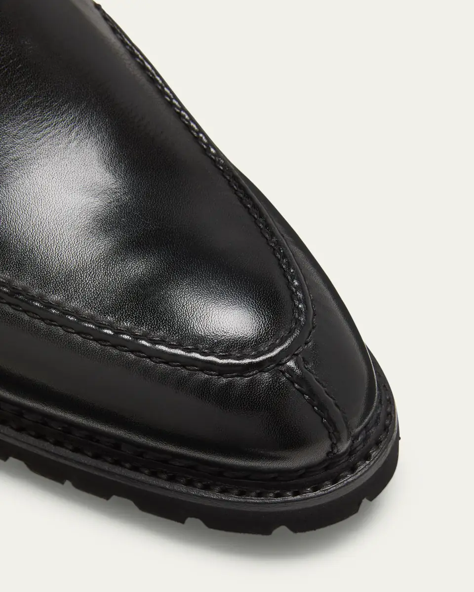 Bontoni Men's Dome Leather Lug-Sole Loafers | Thumbnail 2