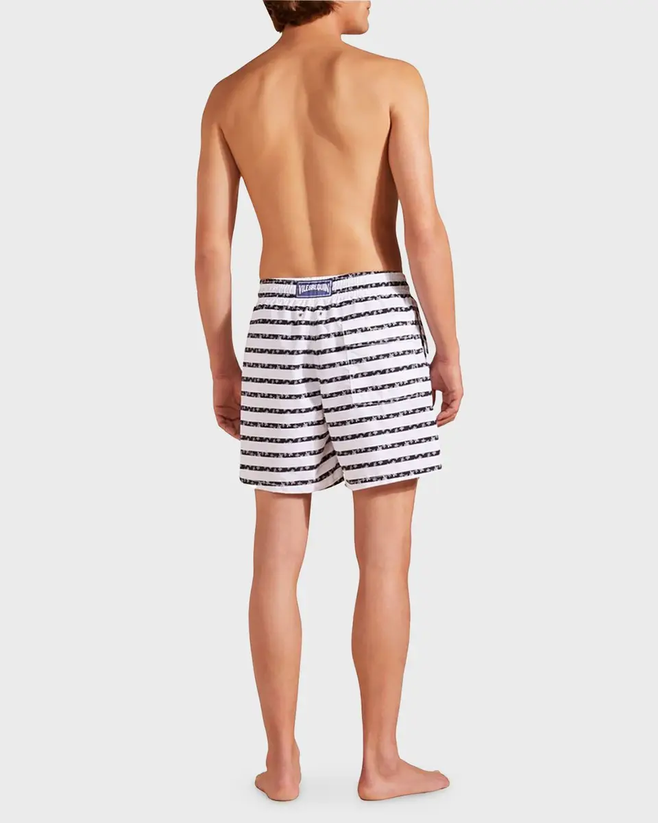 Vilebrequin Men's Micro-Turtle Striped Swim Shorts | Thumbnail 3 Vilebrequin Men's Micro-Turtle Striped Swim Shorts | Thumbnail 3