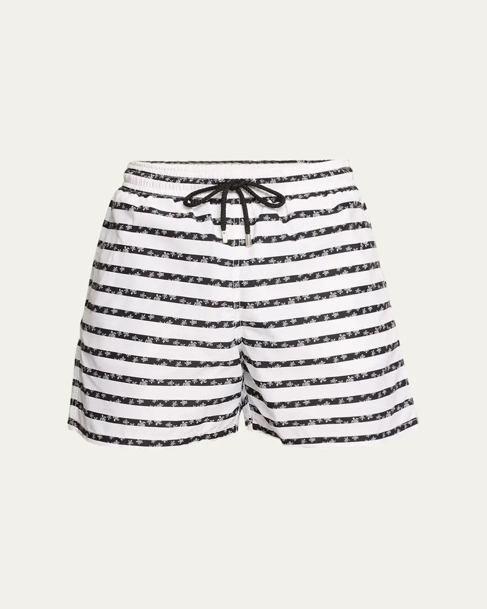 Vilebrequin Men's Micro-Turtle Striped Swim Shorts | Thumbnail 5 Vilebrequin Men's Micro-Turtle Striped Swim Shorts | Thumbnail 5
