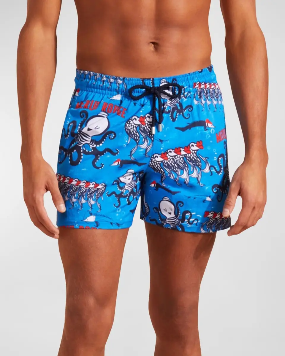Vilebrequin Men's Merlu Rouge Swim Shorts | Thumbnail 2 Vilebrequin Men's Merlu Rouge Swim Shorts | Thumbnail 2
