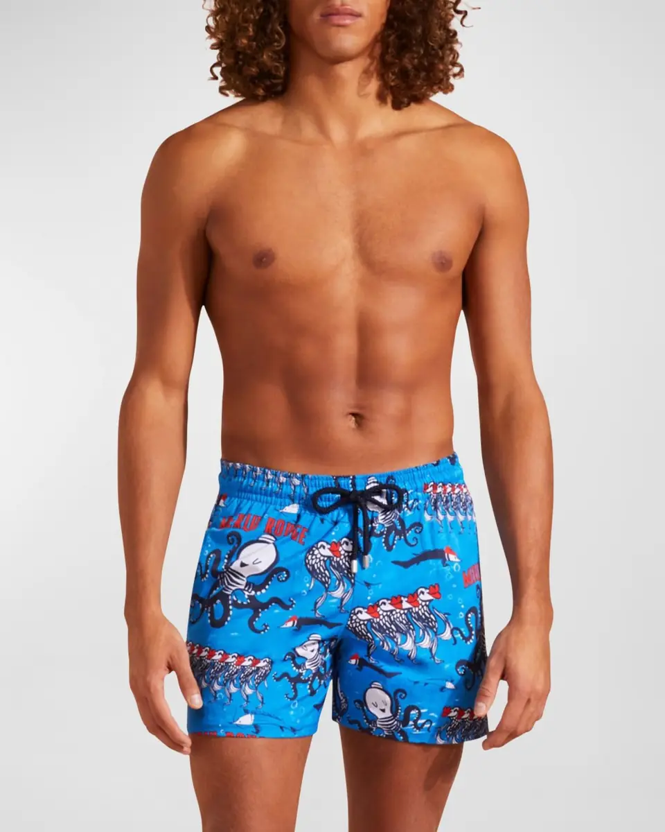 Vilebrequin Men's Merlu Rouge Swim Shorts | Thumbnail 3 Vilebrequin Men's Merlu Rouge Swim Shorts | Thumbnail 3