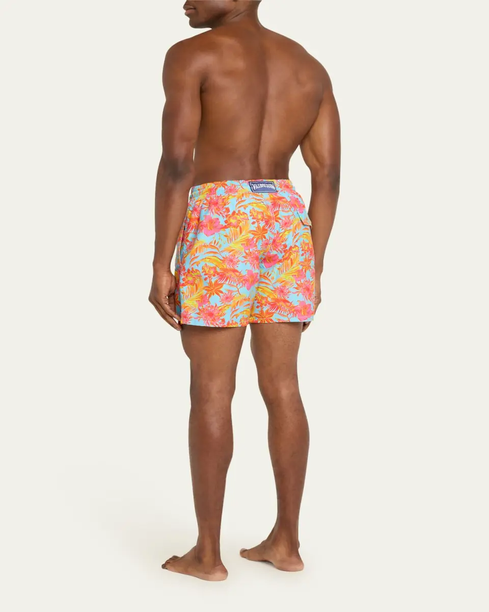 Vilebrequin Men's Tahiti Flower-Print Swim Shorts | Thumbnail 3 Vilebrequin Men's Tahiti Flower-Print Swim Shorts | Thumbnail 3