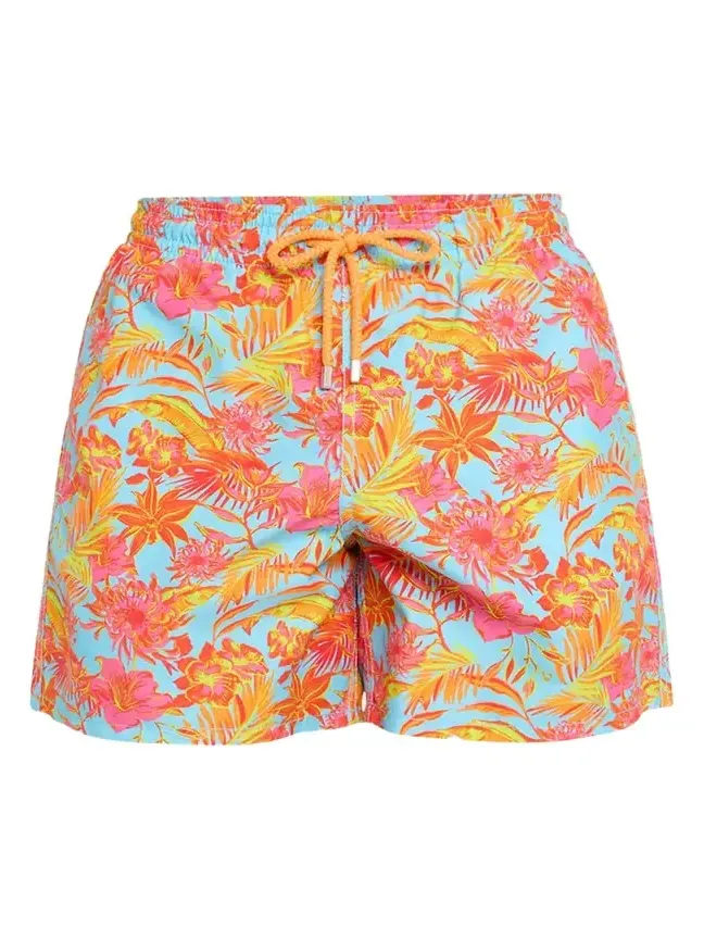 Men's Tahiti Flower-Print Swim Shorts