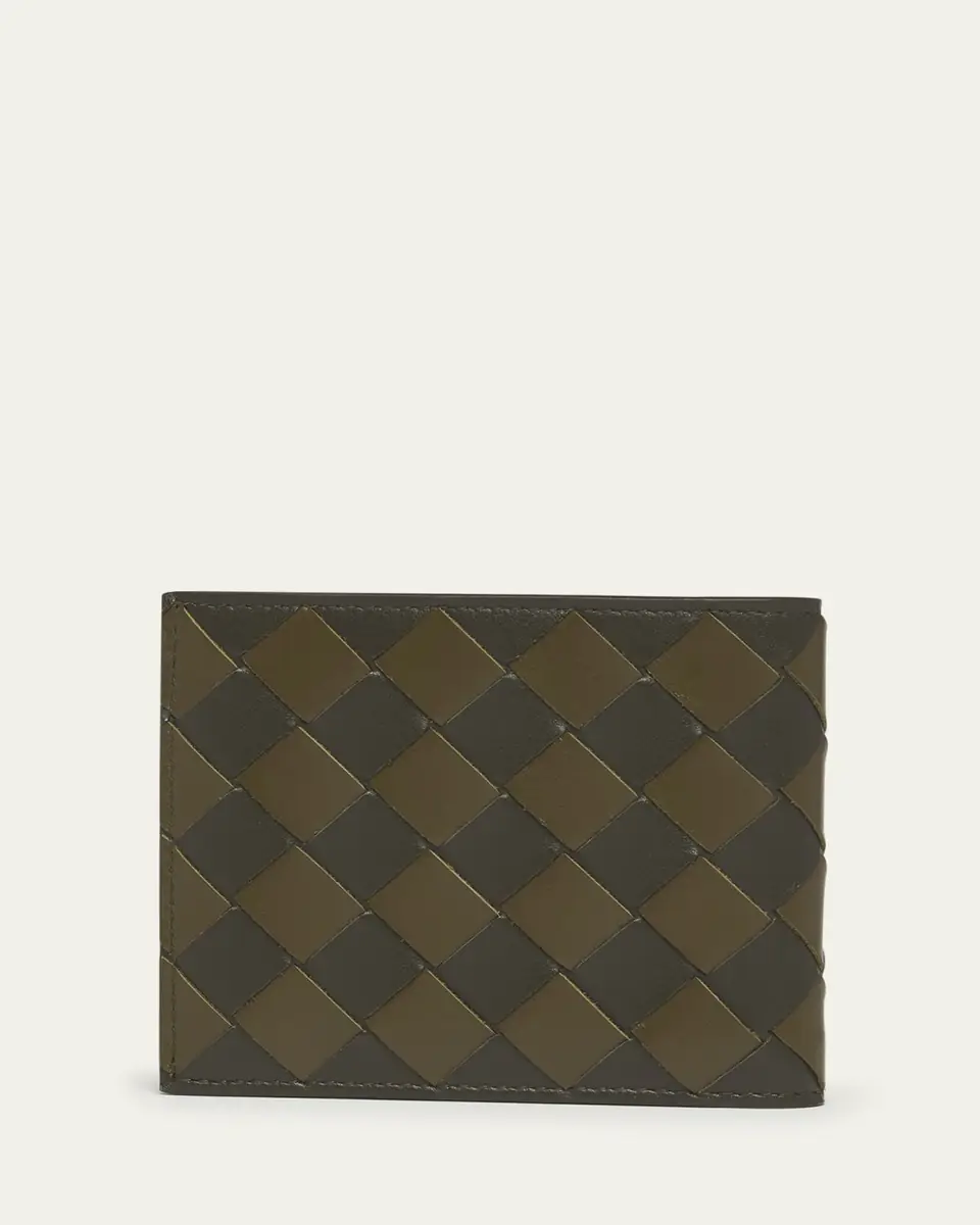 Bottega Veneta Men's Bicolor Intrecciato Bifold Wallet | Thumbnail 3 Bottega Veneta Men's Bicolor Intrecciato Bifold Wallet | Thumbnail 3