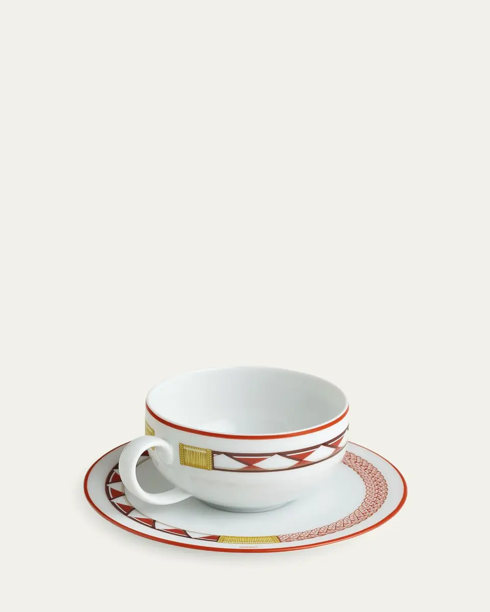 HERMÈS Tressages Equestres Tea Cup and Saucer | Thumbnail 2 HERMÈS Tressages Equestres Tea Cup and Saucer | Thumbnail 2