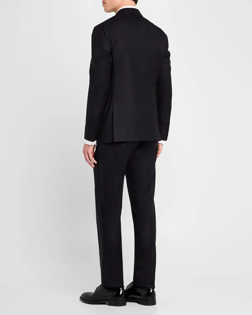 Giorgio Armani Men's Wool-Silk Solid Tuxedo | Thumbnail 3 Giorgio Armani Men's Wool-Silk Solid Tuxedo | Thumbnail 3