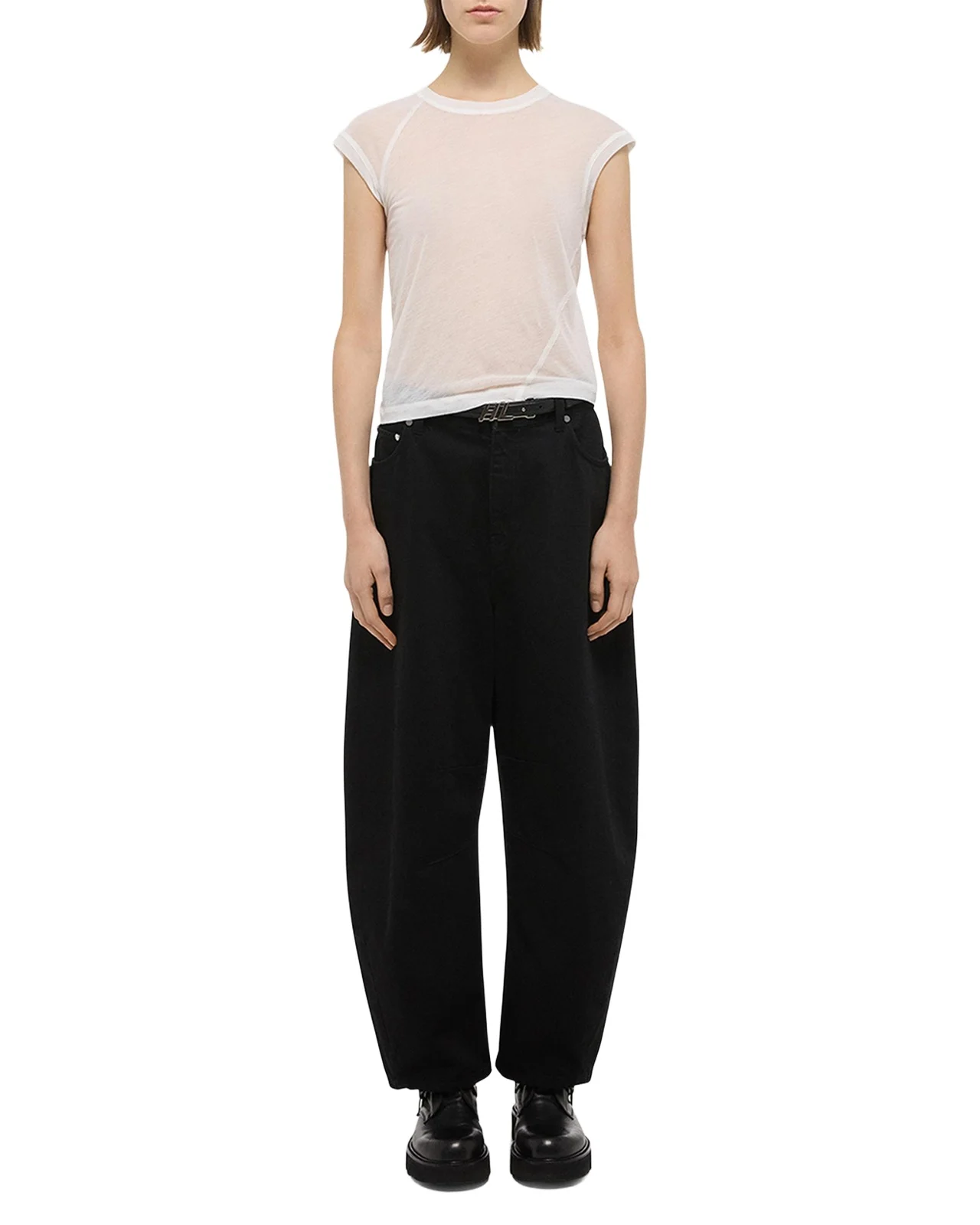 Twisted Sheer Crewneck Top Twisted Sheer Crewneck Top