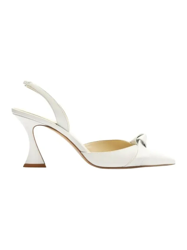 Clarita Bell Leather Bow Slingback Pumps Clarita Bell Leather Bow Slingback Pumps