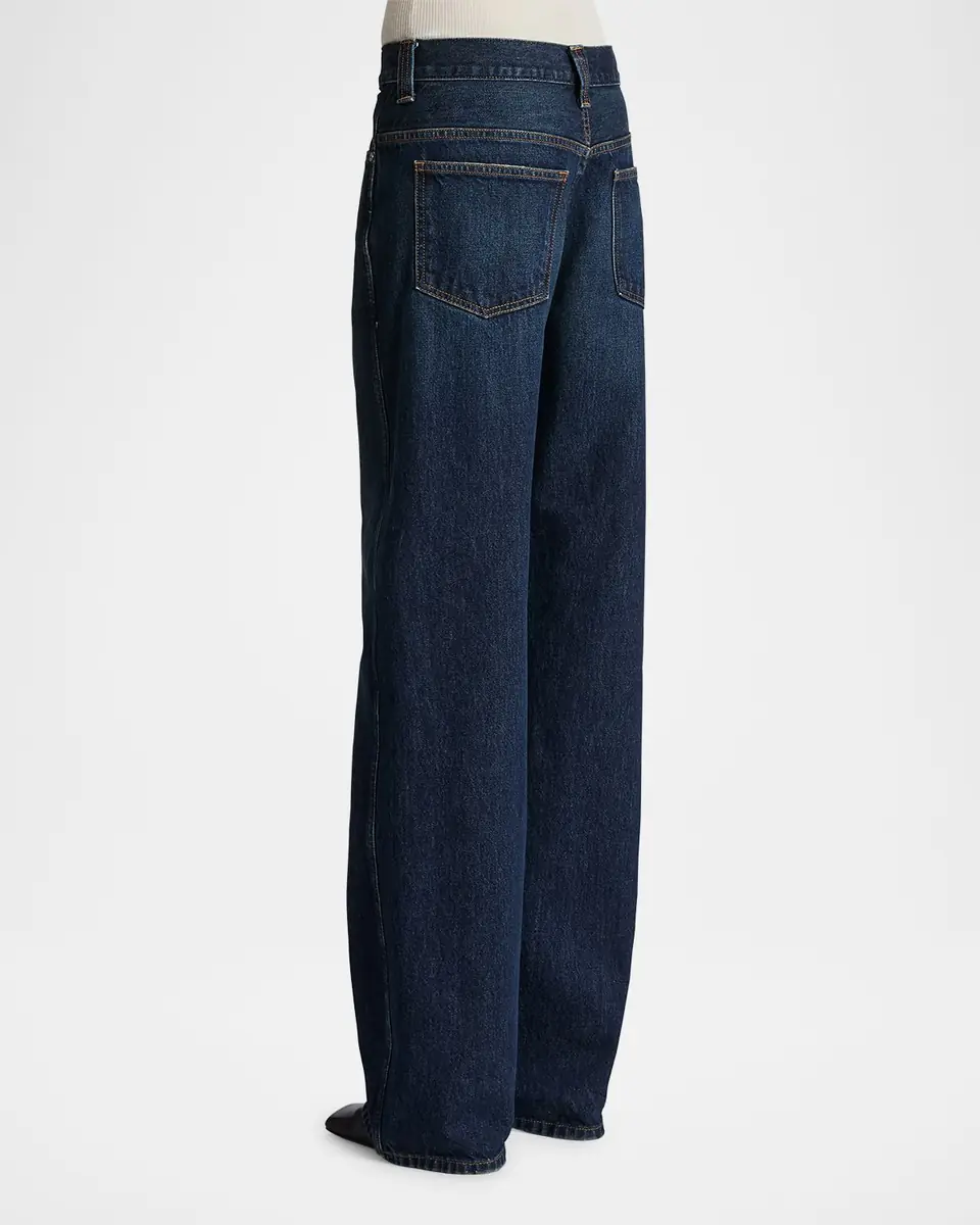 Khaite Bonnie Straight-Leg Dark Wash Jeans | Thumbnail 2 Khaite Bonnie Straight-Leg Dark Wash Jeans | Thumbnail 2