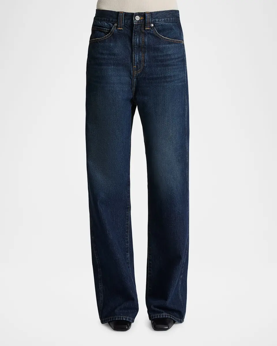 Khaite Bonnie Straight-Leg Dark Wash Jeans | Thumbnail 3 Khaite Bonnie Straight-Leg Dark Wash Jeans | Thumbnail 3